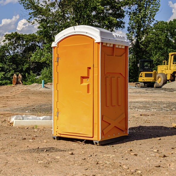 how often are the porta potties cleaned and serviced during a rental period in Broxton